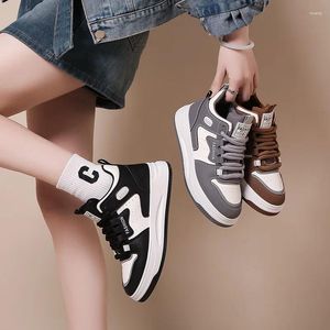 2024 Schoenen 275 Vrouwen Casual Mid-cut Sneaker Korte Enkellaarsjes Vrouwelijke Studenten Skateboard Lace Up 35-40