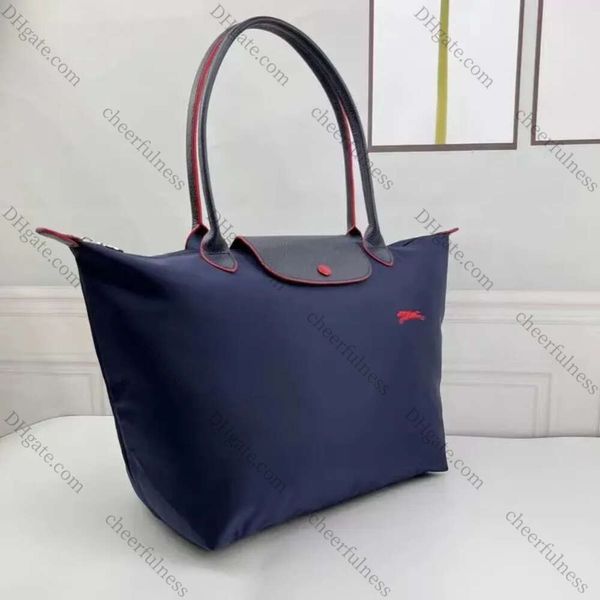 2024 APPOSEPER Designer Mirror Quality LongChammp Tote Sac Luxury Hands Sac à main Week-end Week-end Fumpling Bags de plage Menti