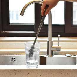 2024 Siliconen kopje borstel Melkfles reinigingsborstel Lange handgreep water flessen reinigingsmiddel glazen kop reinigingsborstel keuken reinigingsgereedschap- voor