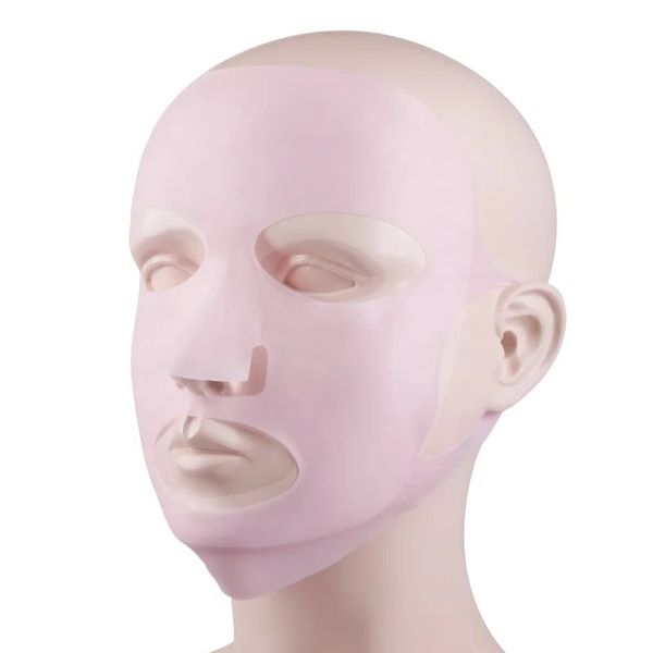 2024 Silicone Face Mask Reutilizable Levantamiento REFRESADO FIRSING ANTRINGLE V Forma Facinada de la cara Refirmación del gel Máscara para la oreja fijo Cuidado de la piel