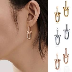 2024 Boucles d'oreilles en or argenté enveloppe Chandelier Lien de chaîne de diamant Designer Hard Bijoux Top Quality Femmes Mens Couple de mode Fashion Girlfriend