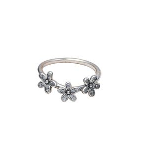 Bague de mariage en argent 2024, bijoux en diamant, fleur, bricolage, Style Pandoras, Couple, cadeau populaire