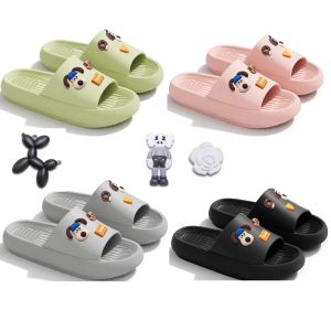 2024 Slippers DIY Fashion Shoes Chain Slipper Creative Cartoon Dog Women Lychee Slides Warm Home Slides Platform Plateforme Bubble Slippers Taille 36-45