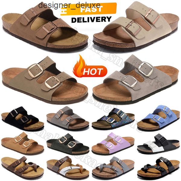 gucci louis vuitton prada fendi chloe balenciaga hermes yeezy ugg Вы 2024 Slippers Men Femmes Designer Sandales Brun Brown Gris Glis Nubuck Clocs en cuir Nubuck Mentilles Femmes S