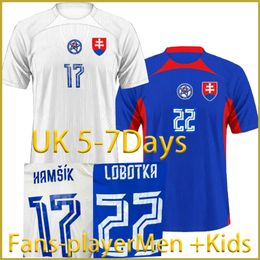 2024 Slovakia Hancko Soccer Jersey Slovak National Team Kids Kit 24 25Slovens Karobert Mak Duda Kucka Home Away Lobotka Football Shirts Men Haraslin Bozenik