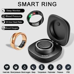 2024 Smart Ring Health Monitor for Men Women Bluetooth Bloeddruk hartslag Slaapmonitor IP68 Waterdicht voor iOS Android 240423
