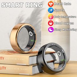 2024 Smart Ring Men Women IP68 Waterdichte hartslag bloed zuurstof slaap gezondheid monitor sport fitness gezondheidsring voor Android 240412