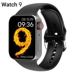 2024 Reloj inteligente Serie 9 8 45 mm 2.1 "Hombres Mujeres Reloj Bluetooth Llamada Pulsera Pulsera Carga inalámbrica Rastreador de ejercicios Deporte Smartwatch IWO para relojes Android IOS