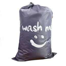 2024 Smile Shape Nylon Lavandry Bag Me Wash Me Travel Storage Pouch Máquina Lavable Organizador de ropa sucia Bolsa para lavar la plataforma para lavandería