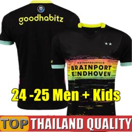 24 25 Eindhoven Soccer Jerseys PSVS Men Kids Kit 2024 2025 H.Lezano Bakayoko Pepi de Rong Away Men Kids It Football Shirts Set Top Adult Kits
