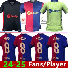 Barcelonass 24 25 Pedri Gavi Soccer Jerseys Lewandowski Raphinha Jersey FC Ferran Camiseta de Football Shirt F. de Jong 2024 2025 FOOTBALL JOAO FELIX Men Kids Joueurs