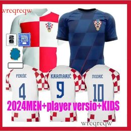 2024 Soccer Jerseys Club Volledige sets Euro Cup Modric Brekalo Perisic Shirt Away Brozovic Kramaric Rebic Livakovic National Team Football Shirt Uniform