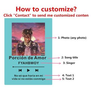 Cubierta de canción personalizada, tablero de música acrílico con código de Spotify, foto personalizada, regalo de cumpleaños conmemorativo de aniversario, 5 colores, 2024