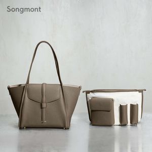 2024 Songmont Medium Song Basket Series Femme Designer de grande capacité Handheld Handheld One épaule Tote Bag989