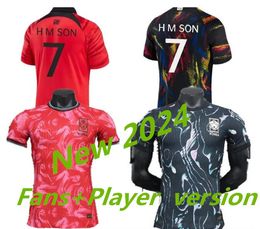 2024 Corée du Sud Soccer Jerseys Hommes Enfants Kit Femmes H M Son Équipe nationale Hwang Lee 24 Fan Player Version 2023 Chemise de football Rétro Manches longues Formation Unifor 999