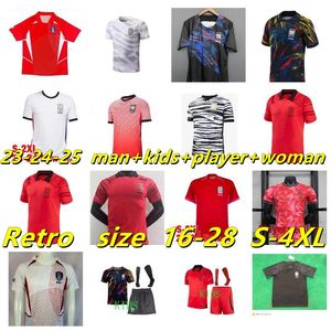 2024 Jerseys de fútbol de Corea del Sur Men Kids Kit Women H M Son National Team Hwang Lee 22 23 Fan Player 2023 H C Hwang Football Shirt 2002 Entrenamiento retro de manga larga Unifor