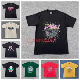 2024 SP5der 5555 Tees Designer Red Spider Mens T-shirts Young Thug Angel T-shirt Hommes T-shirts Broidered Spider Fashion Imprimerie des vêtements de rue Web Web ZX