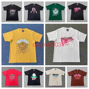 2024 SP5der 5555 Tees Designer Red Spider Mens T-shirts Young Thug Angel T-shirt Hommes T-shirts Broidered Spider Fashion Imprimer des vêtements de rue Patché