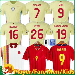 2024 Spanje Sergio Azpilicueta Soccer Jerseys National Team Unifroms 23 24 Ferran Canales Ansu Fati Koke Asensio Pedri Morata Men Kids Kit voetbal Shirts