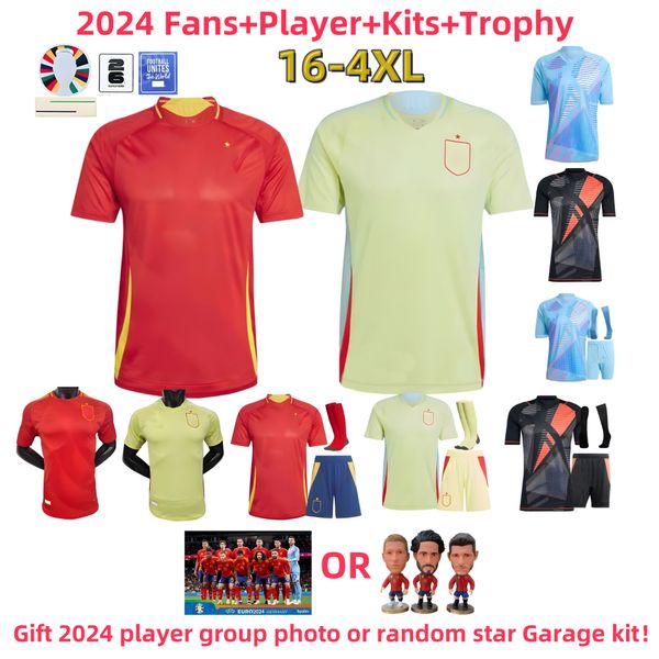 2024 SPAINS Soccer Jersey Morata Ferran Asensio Spanish National Team Football Shirt 2025 Men Kids Kit Set a casa Camisetas Espana Rodri Olmo Ansu Fati Joselu