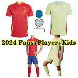 2024 Spanje Voetbalshirts PEDRI LAMINE YAMAL PINO MERINO RODRIGO SERGIO M.ASENSIO FERRAN fans speler Heren Kinderen HERMOSO REDONDO CALDENTEY 24 25 Voetbalshirt