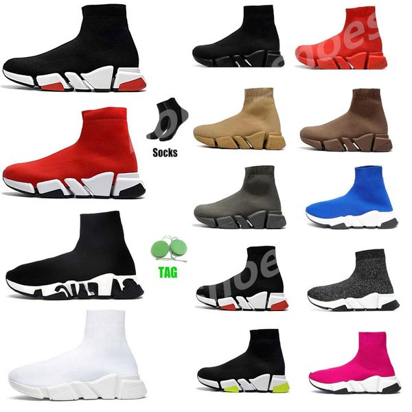 2024 Speed 1.0 2.0 3.0 Designer Sock Chaussures Hommes Femmes Graffiti Baskets Plateforme Chaussettes Chaussures Casual Vitesses Entraîneur Runner EUR 36-47 H41