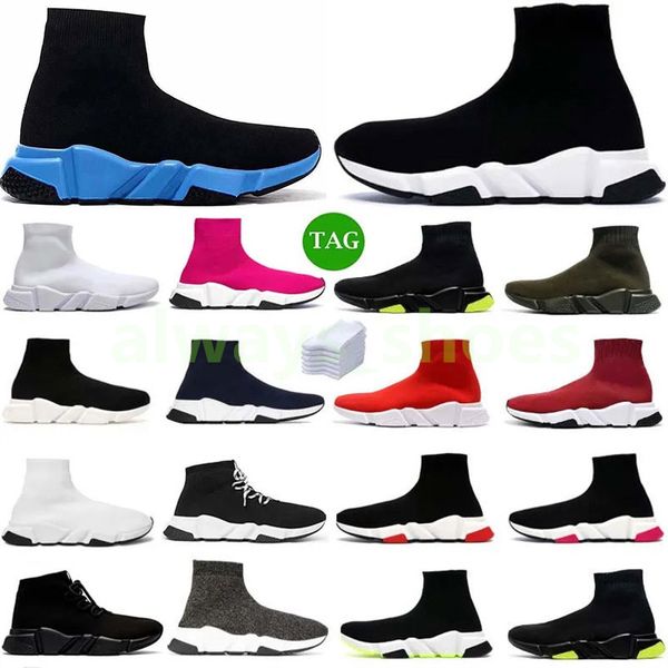 2024 Speed ​​1.0 2.0 3.0 Designer Sock Chaussures Hommes Femmes Graffiti Baskets Plateforme Chaussettes Chaussures Casual Vitesses Entraîneur Runner EUR 36-47 A41