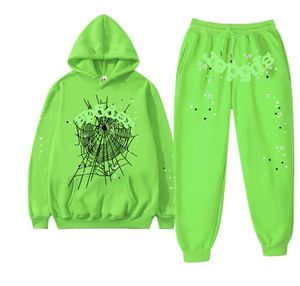 2024 Spider trainingspak ontwerper heren 555 sp5der sweatshirt man trui jonge misdadiger 555555 hoodies dames roze spiderSpider 555 spider trainingspakken