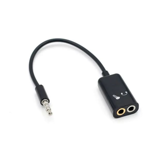 2024 Adaptateur de casque Splitter Adaptateur 3,5 mm Splater stéréo AUDIO MALE À COTEUR + ADAPTATEUR DE MICROPHON