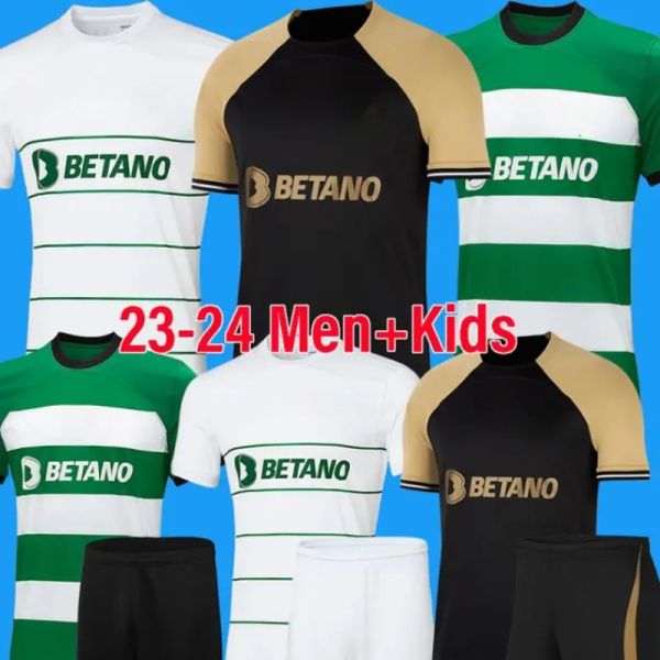 2024 Sporting CP Lisboa camisetas de fútbol Inicio Azul Lisboa Especial Jovane Sarabia Vietto 23 24 Maillot Jersey Sporting Clube De Football Shirt Hombres Niños Kit