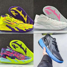 2024 Sports Ball Lamelo 3 Mb03 Mb3 Hommes Chaussures de basket-ball Rick Morty Rock Ridge Red Queen Pas d'ici Lo Ufo Buzz City Black Blast Hommes Out