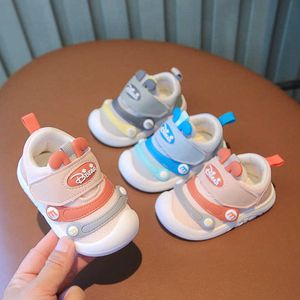 HBP Non-Brand 2024 Leer- en herfstbabyschoenen voor jongens Cartoon Walking Shoes Non Slip en Breathable Mesh Soft Sole Baby Shoes