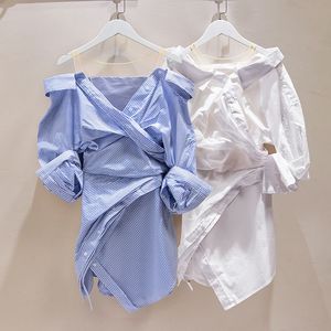 2024 primavera y otoño nuevo vestido plisado Maje falso de dos piezas cintura empalmada Falda corta vestido blanco Irregular moda de las mujeres