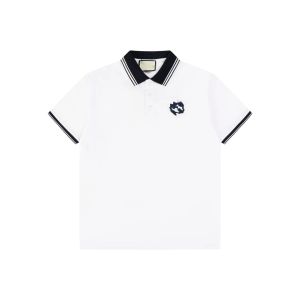 2024 Leer- en zomerontwerp Versatiele in elkaar grijpende applique Polo Korte mouw Casual Fashion Polo T-shirt Azië-maat