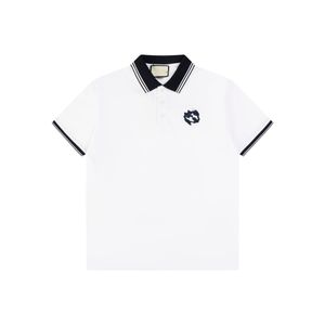 2024 Leer- en zomerontwerp Versatiele in elkaar grijpende applique Polo Korte mouw Casual Fashion Polo T-shirt Azië-maat