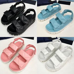 2024 Spring en zomer vrouwelijke show nieuwe sandalen serie klassieke dikke sandalen schapenvacht stof binnenhoogte 6 cm schuim grote zool zachte casual dames sandalen maat 35-41