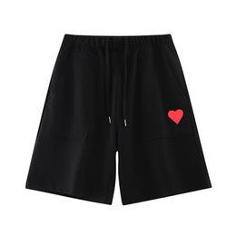 2024 Lente en zomer nieuwe shorts Koreaanse trend Running sport shorts heren casual shorts hartvormige patroon geborduurde kleding vijfpunts broek