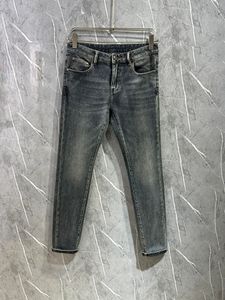 2024 Spring Automne Embroidery Animal Imprimé jeans Men's Bleat Light Light Washed Man's Long Crayer Pantal WCNZ157