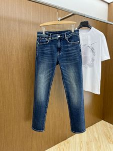 2024 Spring Automn broderie Lettre imprimé jeans Men's Jeans Light Washed Man's Long Crayer Pantal WCNZ088