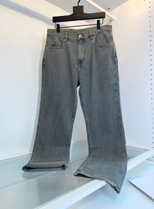 2024 Spring Automne Broidery Letter Imprimerie jeans Men's Jeans Light Washed Man's Long Crayer Pantal WCNZ087