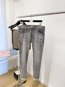 Jean brodé avec fermeture éclair pour homme, pantalon crayon Long à rayures légèrement délavé, WCNZ025, printemps-automne 2024