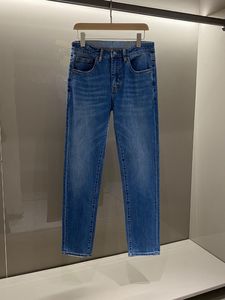 Jeans pour hommes, pantalon crayon Long légèrement délavé avec lettres imprimées et fermeture éclair, printemps-automne 2024, WCNZ032