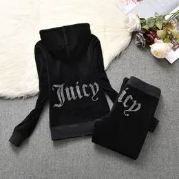 2024 Spring/herfst Outerwear Juicy Velvet Outfit Women Juicy Tracksuit Lange Mouw Casual Dames Hooded Jogging Sportswear S-XXL