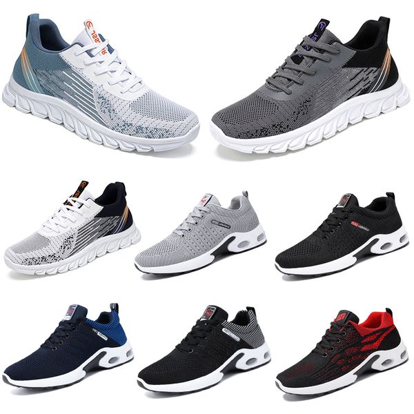 2024 zapatos de primavera para hombre, zapatos planos para senderismo y correr, suela suave, negro, blanco, azul, cómodos, antideslizantes, a la moda, talla grande 39-45