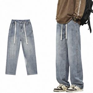 2024 Printemps Nouveau style Baggy Jeans High Street Tendance surdimensionnée Coréenne Casual Droite Lâche Denim Pantalon à jambes larges I7Cy #