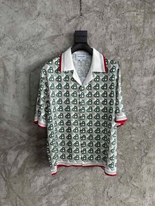 2024 lente nieuwste collectie heren designer mooie printoverhemden ~ Amerikaanse maatoverhemden ~ hoogwaardige heren designer overhemden met korte mouwen en knopen