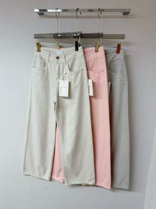 2024 lente/zomer merklogo modeontwerper broek dames casual broek met rechte pijpen, wijde pijpen
