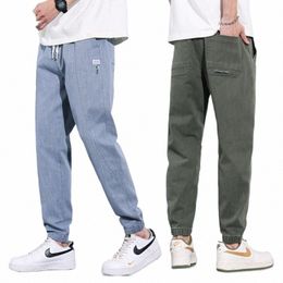 2024 Printemps Été Cott Jogger Pant Hommes Pantalons Harajuku Cargo Jeans Casual Harem Denim Coréen Hip Hop Pantalons de survêtement Pantalons masculins l9fZ #