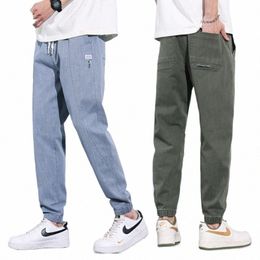 2024 Lente Zomer Cott Jogger Broek Mannen Broek Harajuku Cargo Jeans Casual Harem Denim Koreaanse Hip Hop Joggingbroek Mannelijke Broek l9fZ #