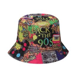 Chapeau de pêcheur rétro années 80 et 90 pour homme, bol de fête Disco, Graffiti, nouvelle collection printemps/été 2024